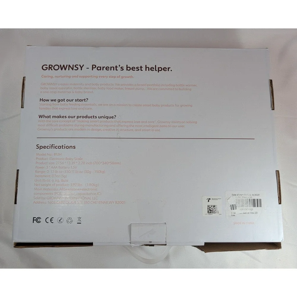 GROWNSY Electronic Baby Scale Digital Toddler Infant Scale 330lb Capacity B12H